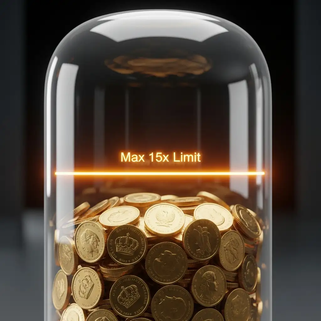 Max 15x Cashout Limit Vault Visualization