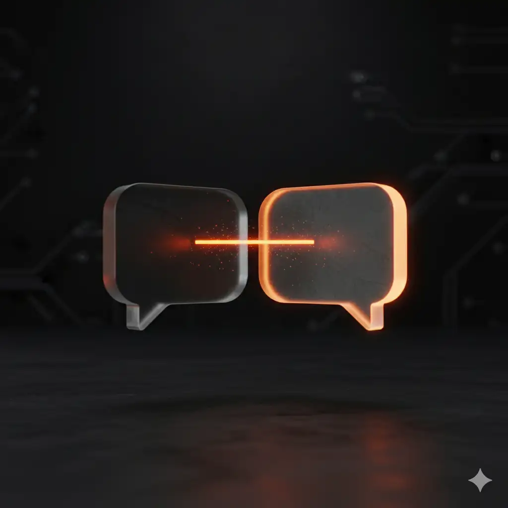 Live Support Chat Bubble Connection Visualization