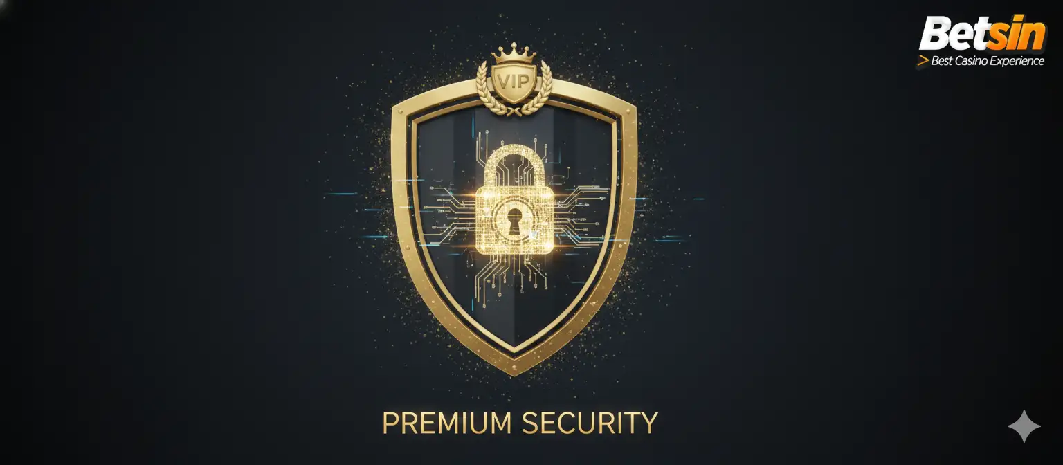 Gold Trimmed VIP Security Shield Protecting Data