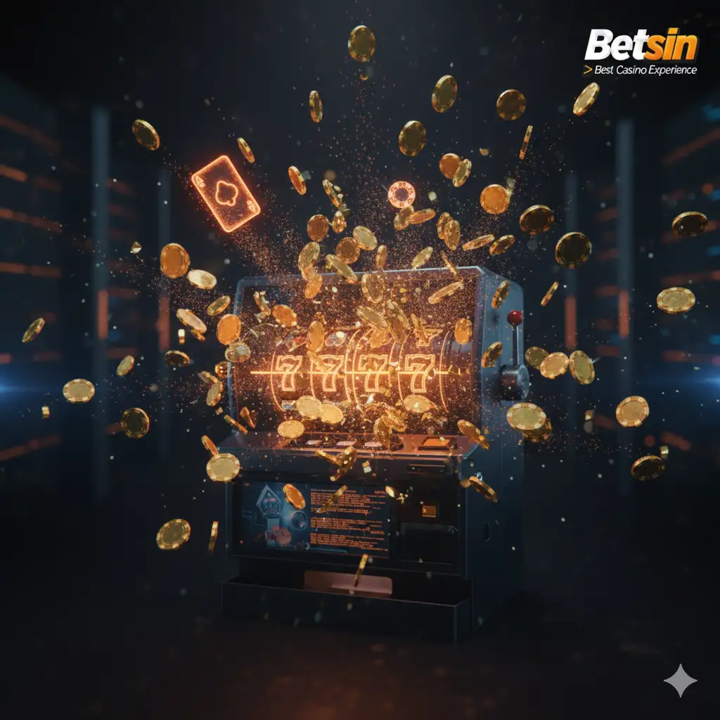 Exploding Slot Machine Jackpot Visualization